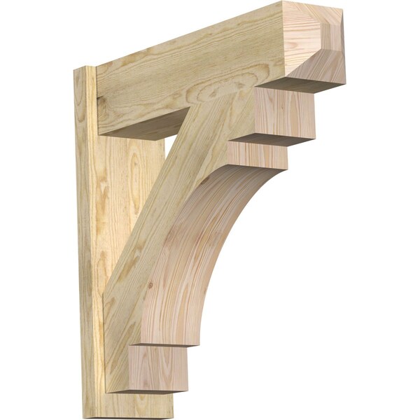 Ekena Millwork Merced Rough Sawn Craftsman Outlooker, Douglas Fir, 8"W x 30"D x 30"H OUT08X30X30MRC04RDF - main